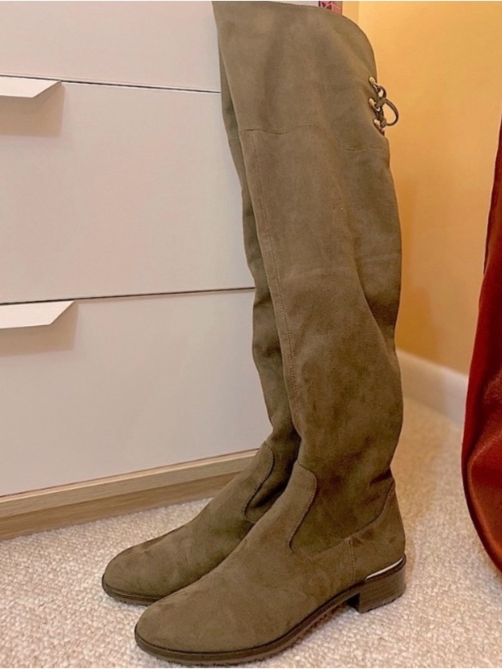 IVANKA TRUMP sz6/36 green over the knee boots